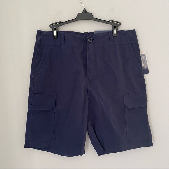 Club Room Men’s Navy Blue Cargo Shorts size 32W - Picture 1 of 3